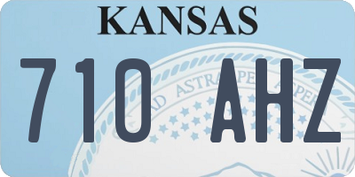 KS license plate 710AHZ