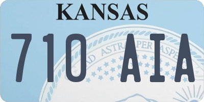 KS license plate 710AIA
