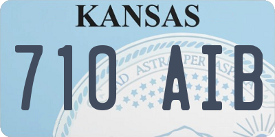 KS license plate 710AIB