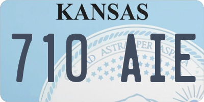 KS license plate 710AIE