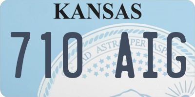 KS license plate 710AIG