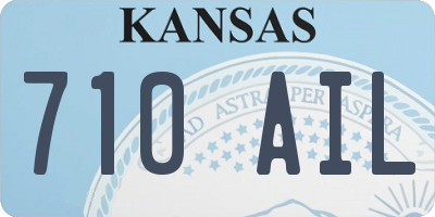 KS license plate 710AIL