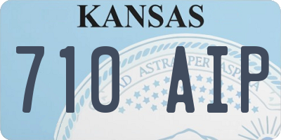 KS license plate 710AIP