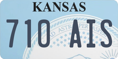 KS license plate 710AIS