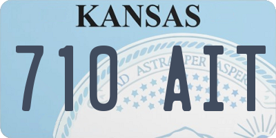 KS license plate 710AIT