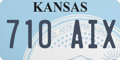 KS license plate 710AIX