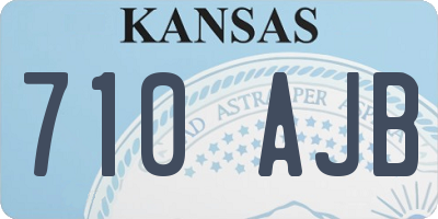 KS license plate 710AJB