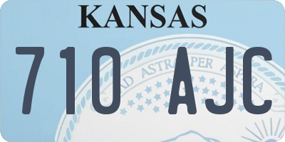 KS license plate 710AJC