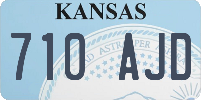 KS license plate 710AJD