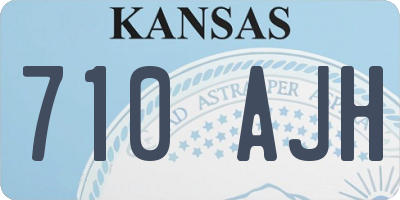 KS license plate 710AJH