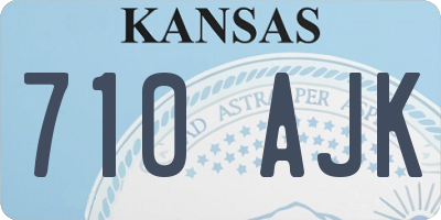 KS license plate 710AJK