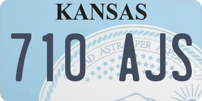 KS license plate 710AJS