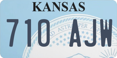 KS license plate 710AJW