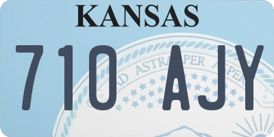 KS license plate 710AJY