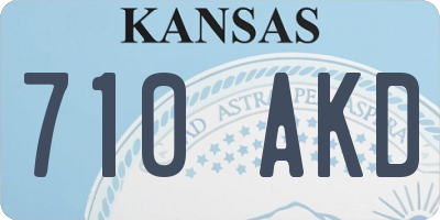 KS license plate 710AKD