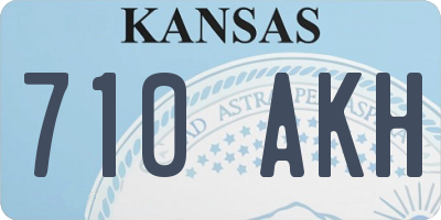 KS license plate 710AKH