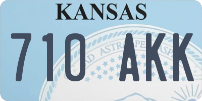 KS license plate 710AKK