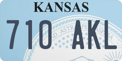 KS license plate 710AKL