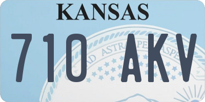 KS license plate 710AKV