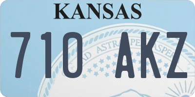 KS license plate 710AKZ