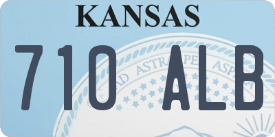KS license plate 710ALB