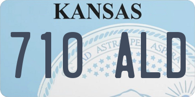 KS license plate 710ALD