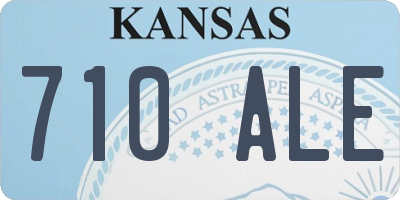 KS license plate 710ALE