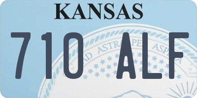 KS license plate 710ALF