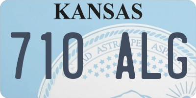 KS license plate 710ALG