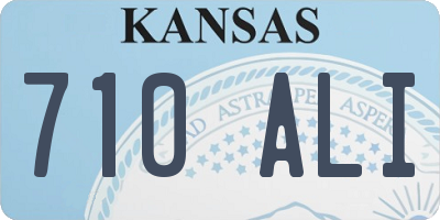 KS license plate 710ALI