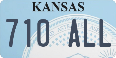KS license plate 710ALL