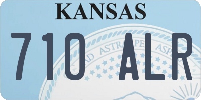 KS license plate 710ALR