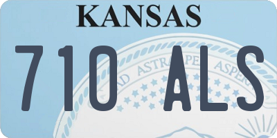 KS license plate 710ALS