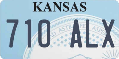 KS license plate 710ALX