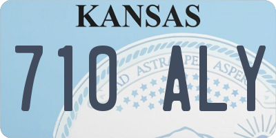 KS license plate 710ALY