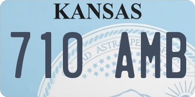 KS license plate 710AMB