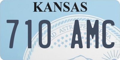 KS license plate 710AMC