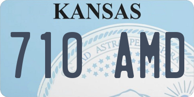 KS license plate 710AMD