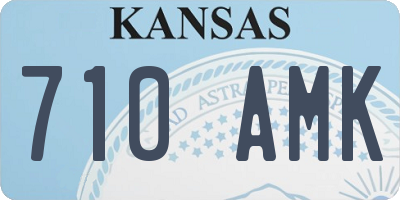KS license plate 710AMK