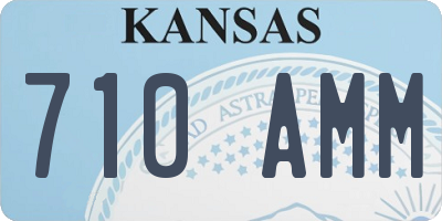 KS license plate 710AMM