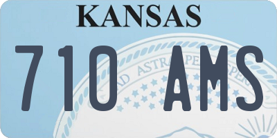 KS license plate 710AMS