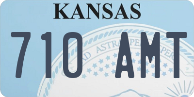 KS license plate 710AMT