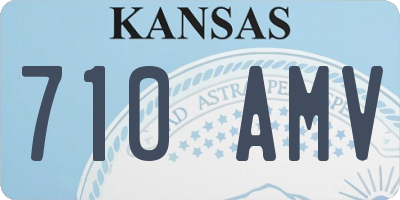 KS license plate 710AMV
