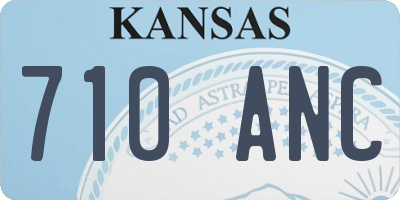 KS license plate 710ANC