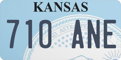 KS license plate 710ANE