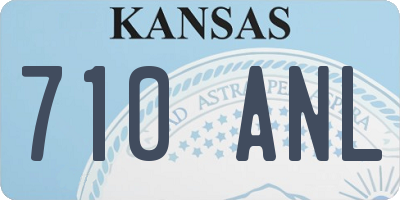 KS license plate 710ANL
