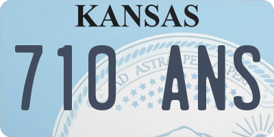KS license plate 710ANS