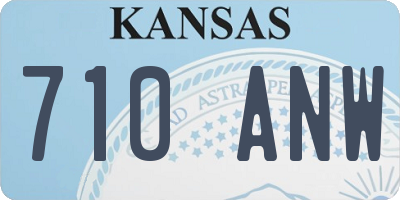 KS license plate 710ANW
