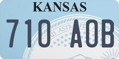 KS license plate 710AOB