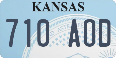 KS license plate 710AOD